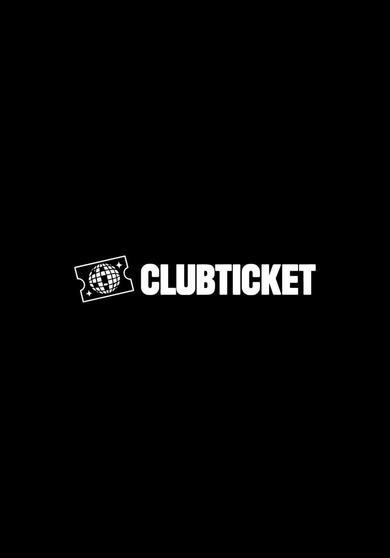 Club Ticket logo with a stylized ticket icon and globe design on black background