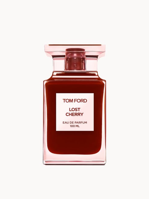 Tom Ford Lost Cherry Eau de Parfum 100ml bottle with pink cap and dark red liquid